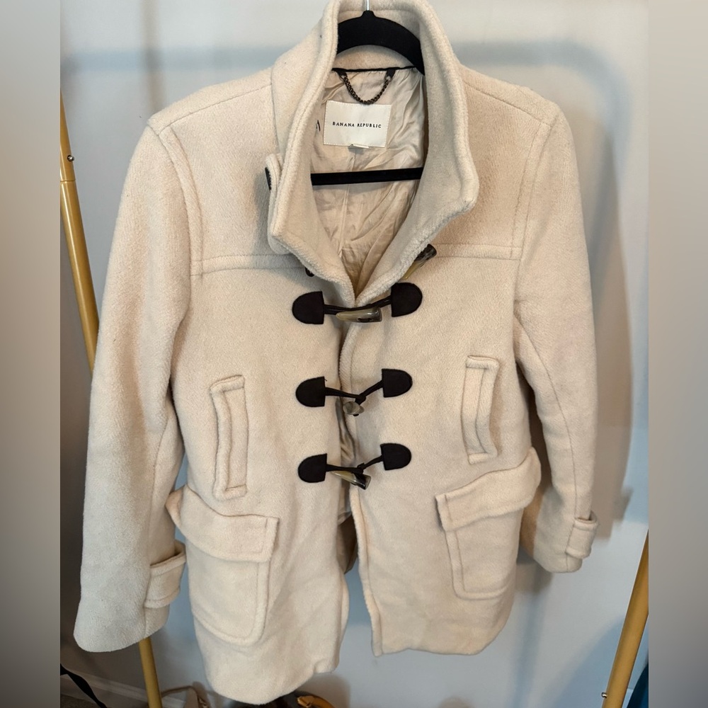 Banana Republic Beige Toggle Pea Coat